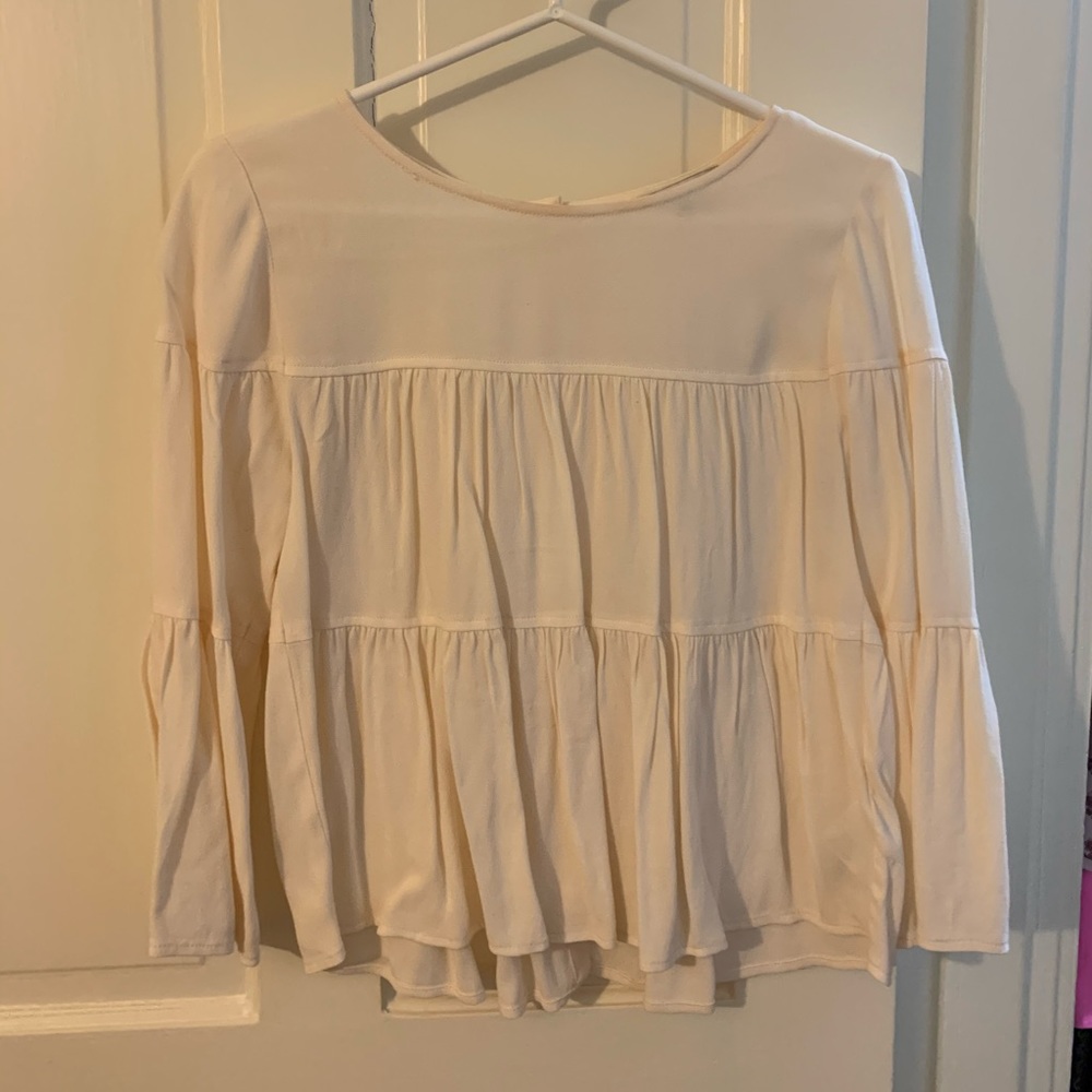 madewell tiered blouse